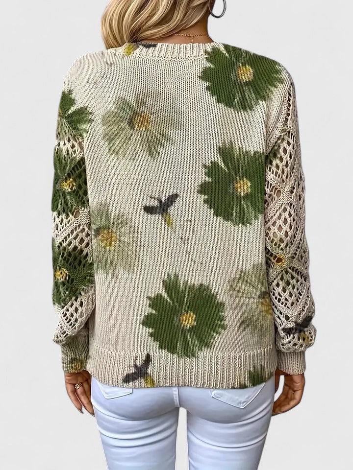Aureli™ | Pull Élégant à Imprimé Floral