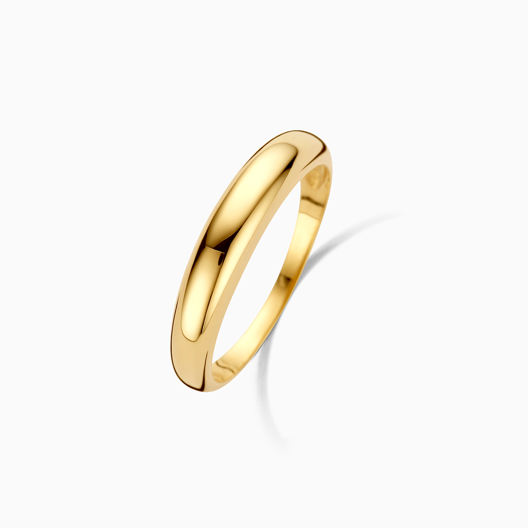 Bague Midi Dome | Or blanc