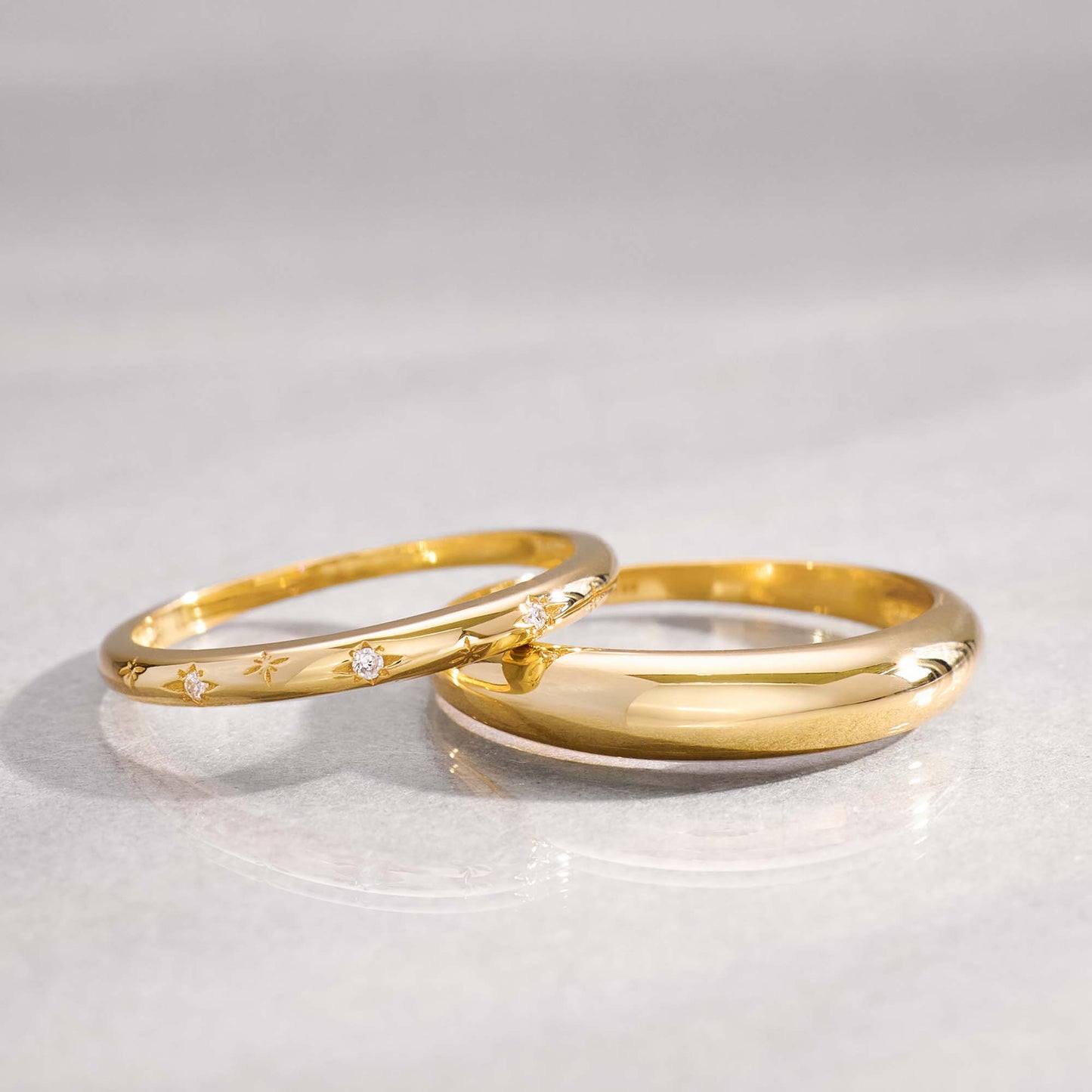 Bague Midi Dome | Or blanc
