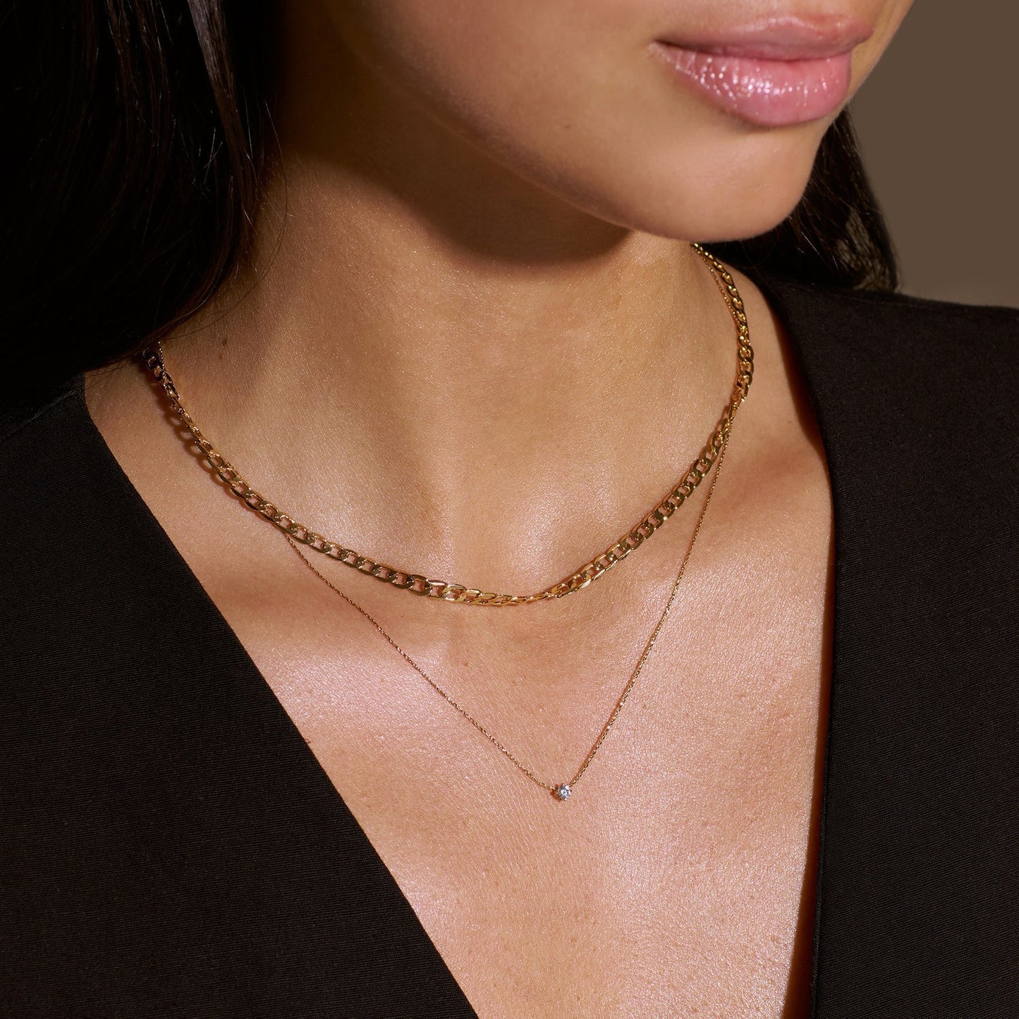 Collier chaîne plate | Or