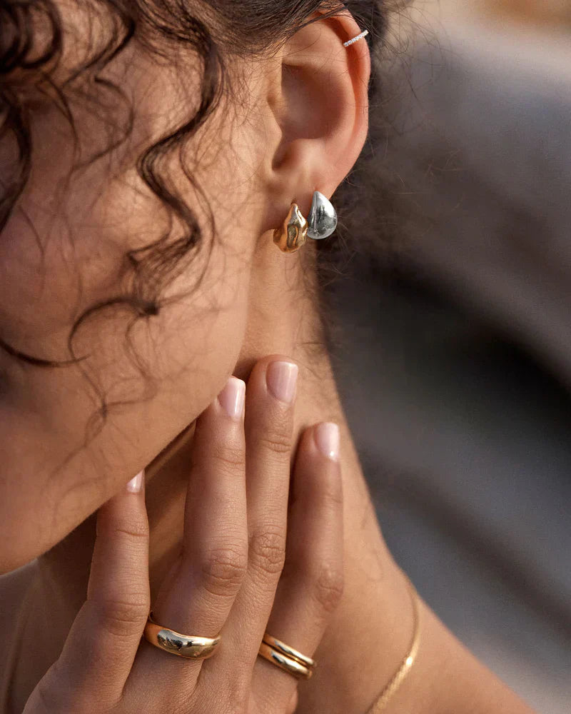 Boucles d’oreilles Mato Drop | Or blanc