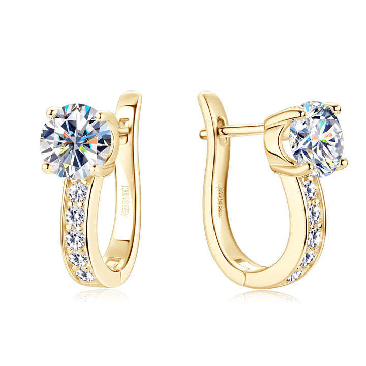 Boucles d’oreilles Channel Huggie | Or blanc