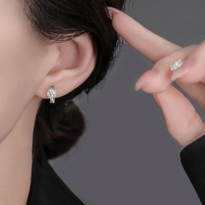 Boucles d’oreilles Nadine carrées | Or blanc