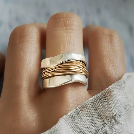 Bague Silvergold Tether | Or mixte