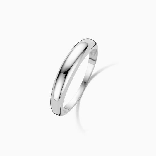 Bague Midi Dome | Or blanc