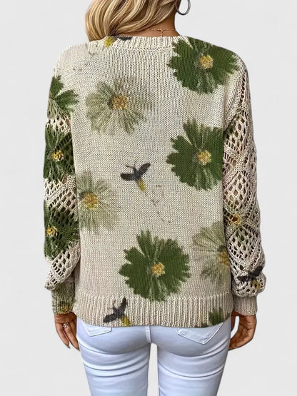 Aureli™ | Pull Élégant à Imprimé Floral