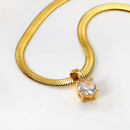 Collier pendentif Rhinestone élégant | Or