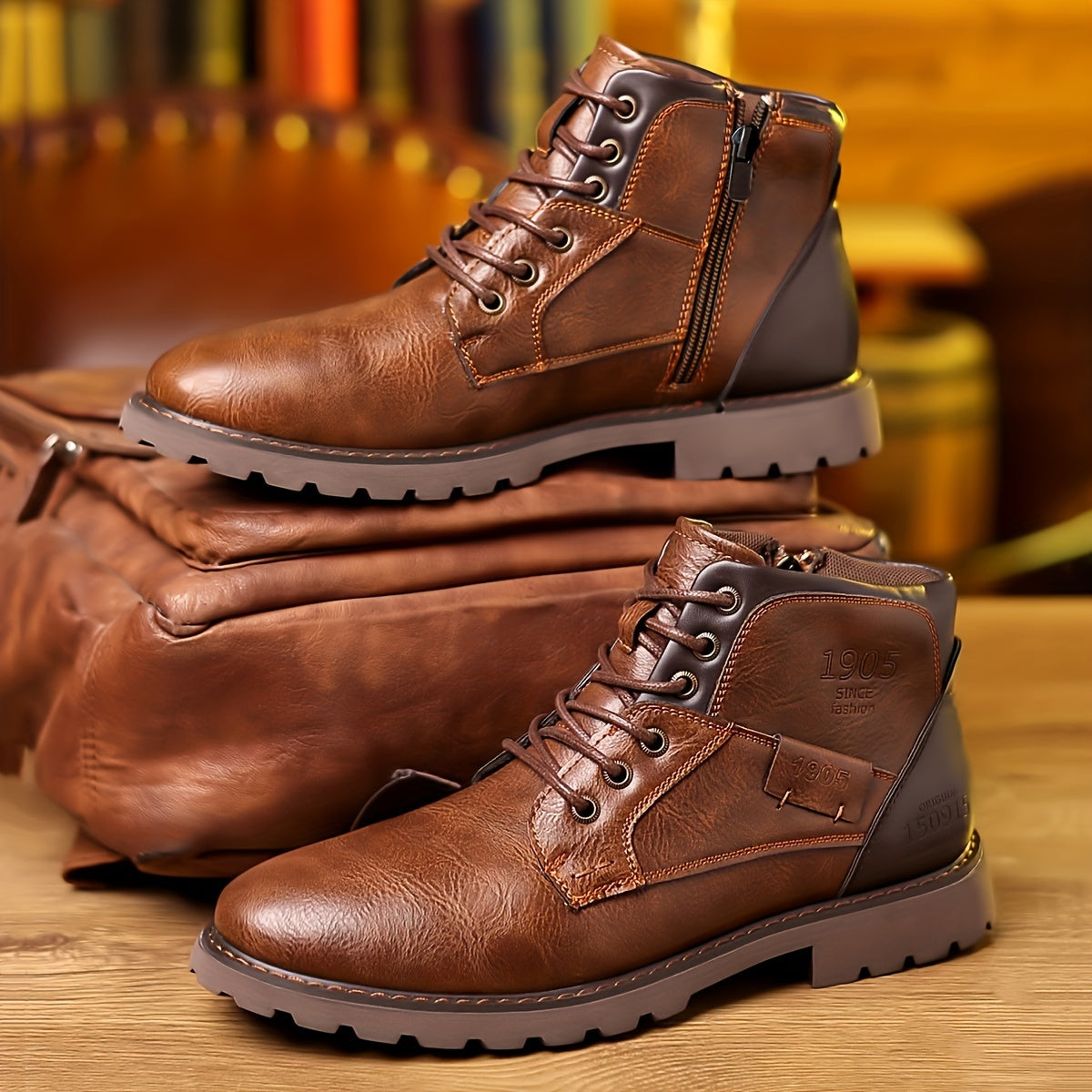 Aron™ | Bottes en cuir vintage à lacets