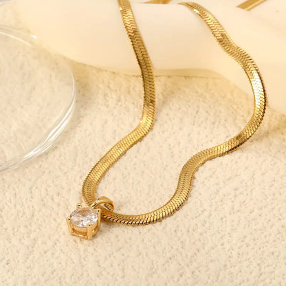 Collier pendentif Rhinestone élégant | Or