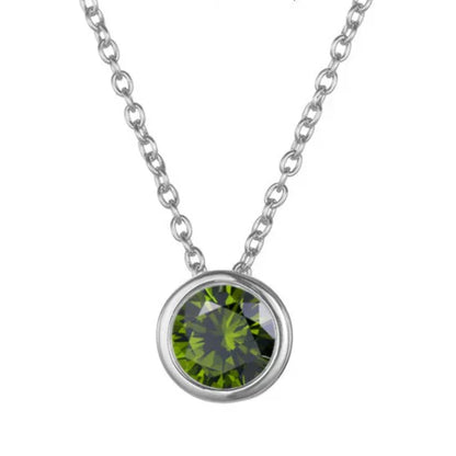 Collier pierre de naissance Lunaria Gemmara | Or blanc