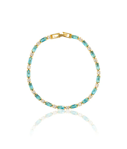 Bracelet pierre turquoise naturelle | Or