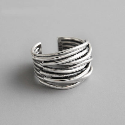Bague Superposée Argent Adjustable