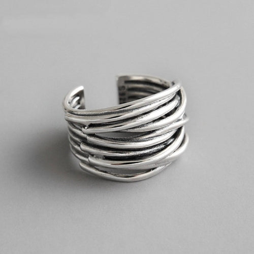 Bague Superposée Argent Adjustable