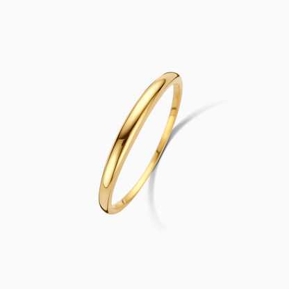 Bague Slim Dome | Or blanc