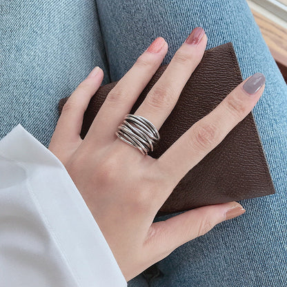 Bague Superposée Argent Adjustable