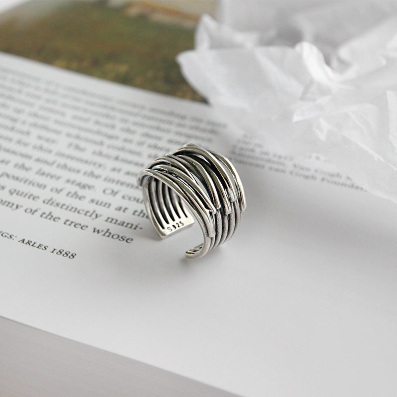 Bague Superposée Argent Adjustable