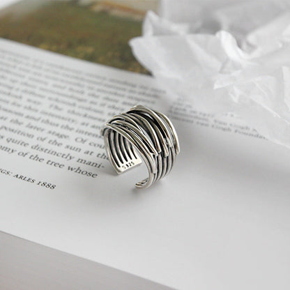 Bague Superposée Argent Adjustable