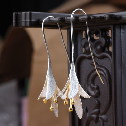 Boucles d'oreilles Fleur Argent