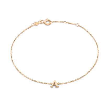 Bracelet initial Vita Signa | Or blanc