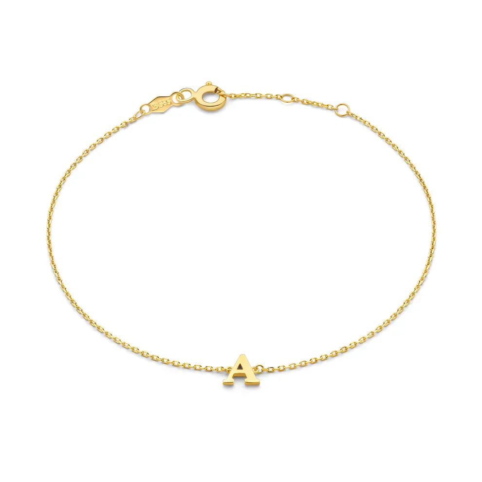 Bracelet initial Vita Signa | Or blanc