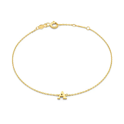 Bracelet initial Vita Signa | Or blanc