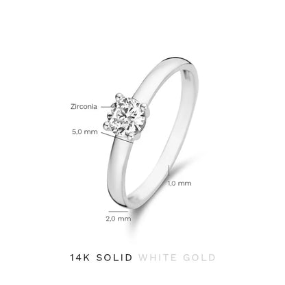 Bague Mira Castelle | Or blanc