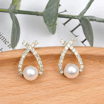 Boucles d'oreilles avec perles et paillettes