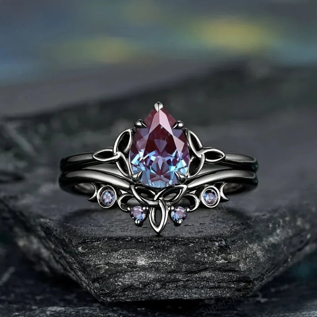 Bague Amethyst Layers | Or blanc