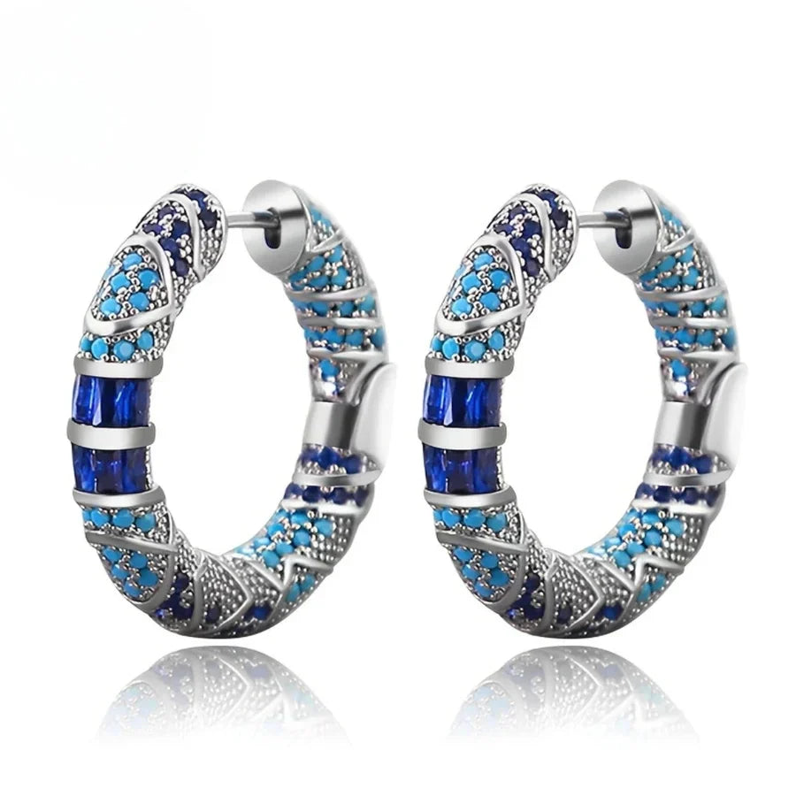 Boucles d’oreilles Icy Spark Hoop | Or blanc