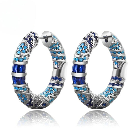 Boucles d’oreilles Icy Spark Hoop | Or blanc