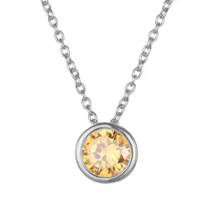 Collier pierre de naissance Lunaria Gemmara | Or blanc