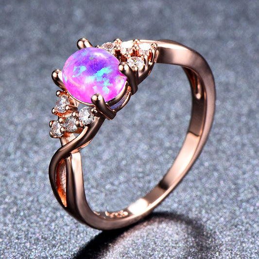 Bague Sylva Moonhart Purple | Or rose