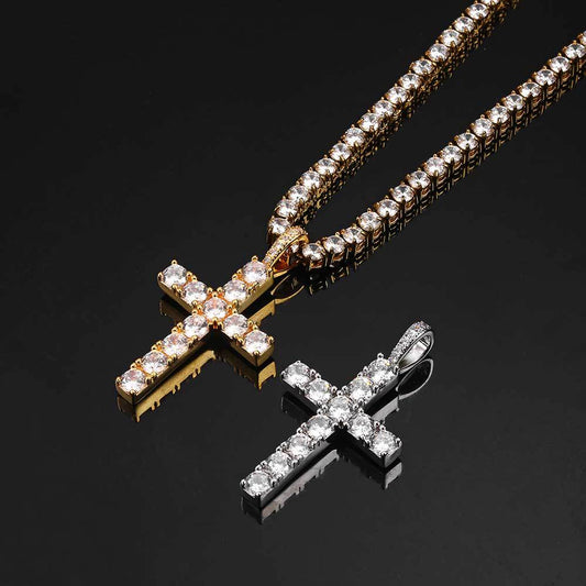 Collier croix | Or blanc