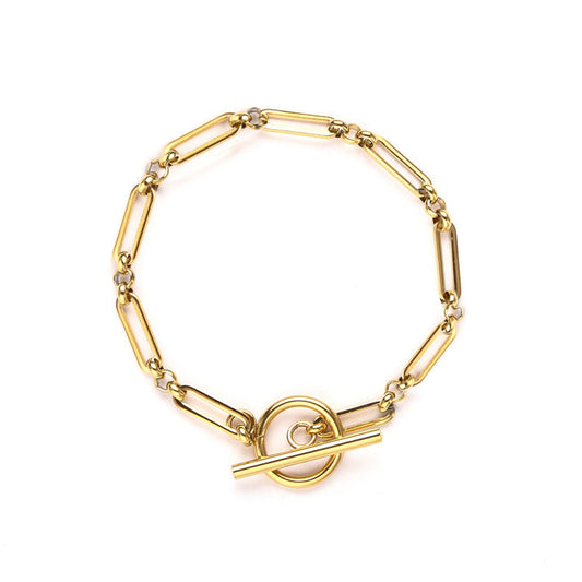 Bracelet Link T-Bar | Or