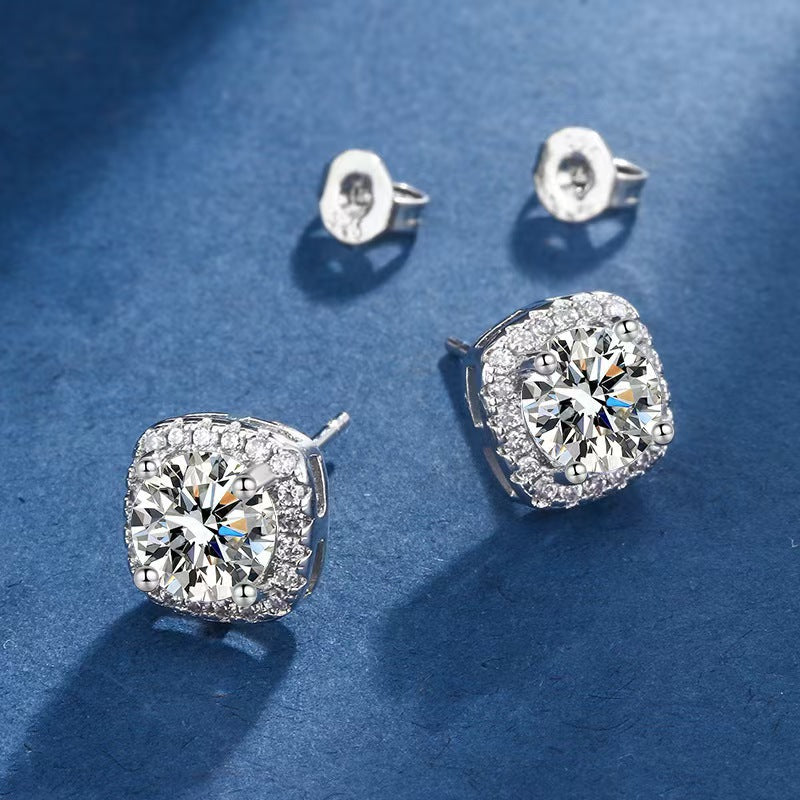 Boucles d’oreilles Glacé Glamour | Or blanc