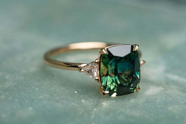 Bague Vintage inspirée pierre verte | Or