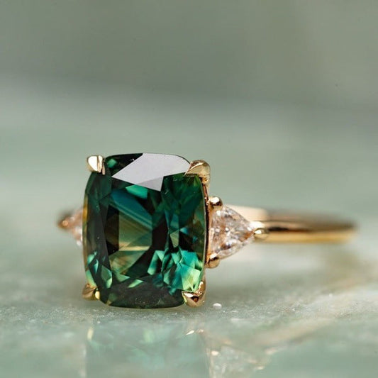 Bague Vintage inspirée pierre verte | Or
