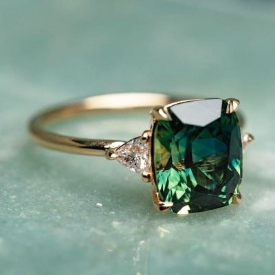 Bague Vintage inspirée pierre verte | Or