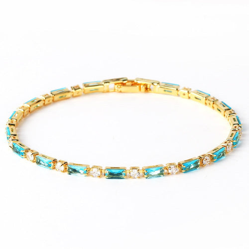 Bracelet pierre turquoise naturelle | Or