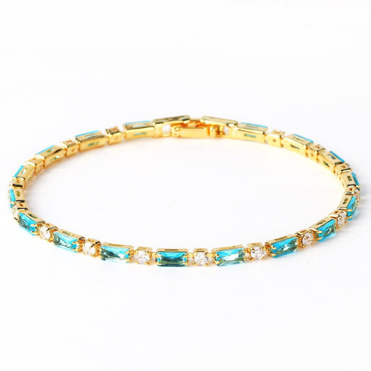 Bracelet pierre turquoise naturelle | Or