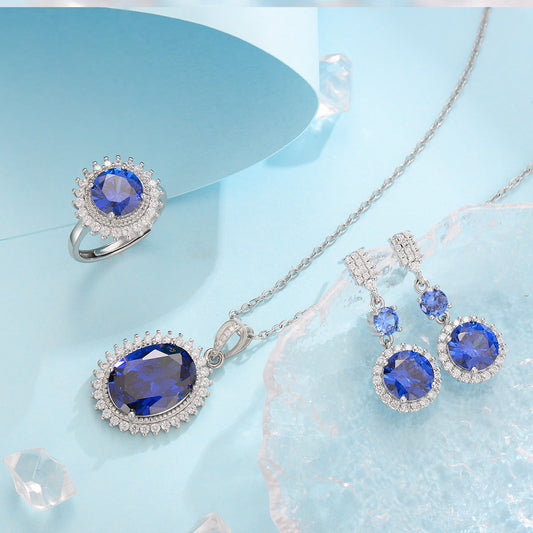 Ensemble Aurielle Solwyn Bleu | Or blanc