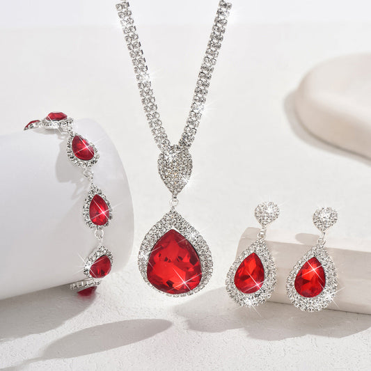 Ensemble de bijoux Thalira Bloodwynne | Or blanc