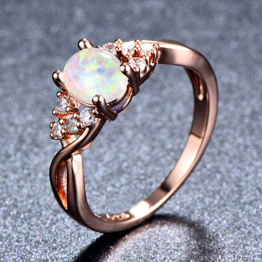 Bague Sylva Moonhart White | Or rose