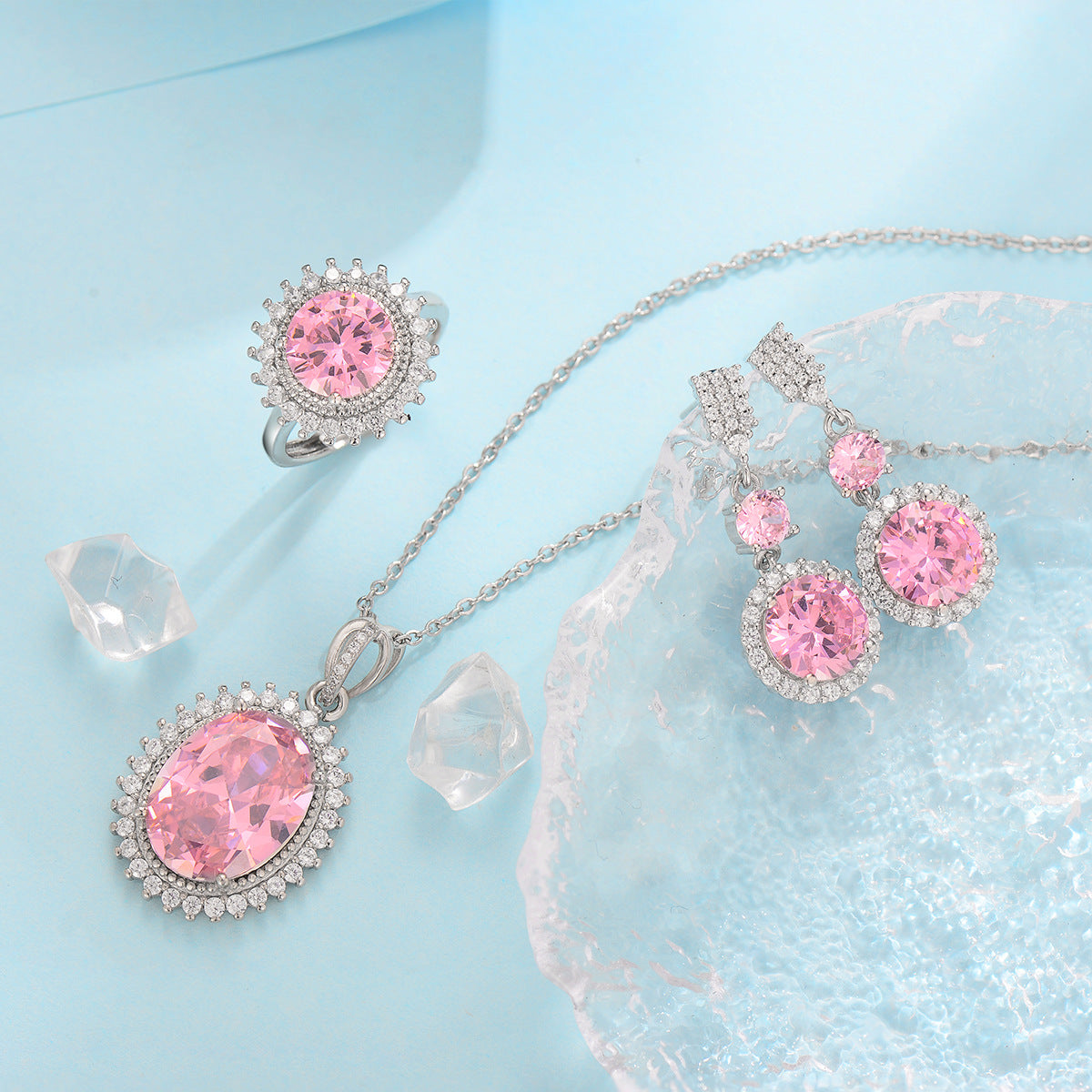 Ensemble Aurielle Solwyn Rose | Or blanc