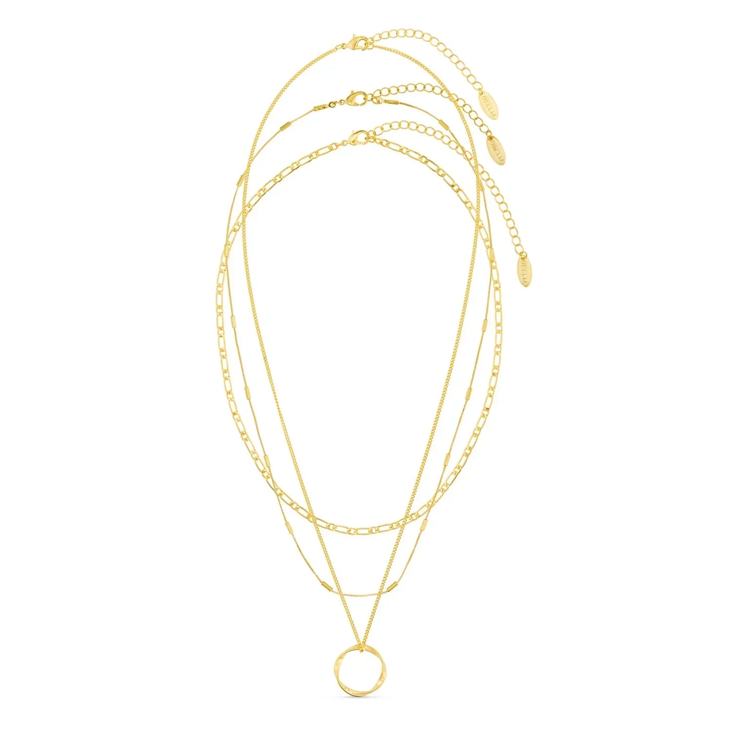 Collier Open Circle trois rangs | Or blanc