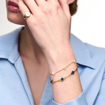 Bracelet chaîne Emerald Link | Or