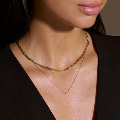 Collier chaîne plate | Or