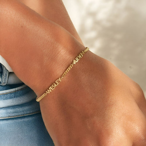 Prénia™ | Bracelet Personnalisé avec les Noms de Vos Proches