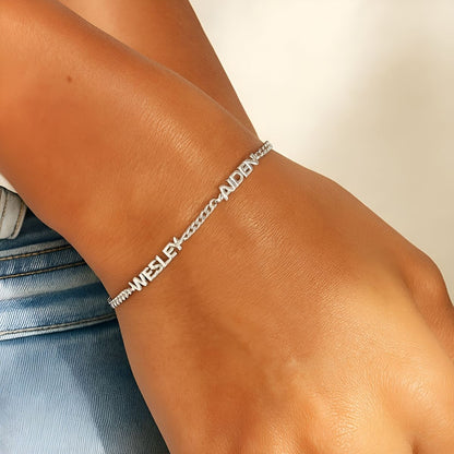 Prénia™ | Bracelet Personnalisé avec les Noms de Vos Proches