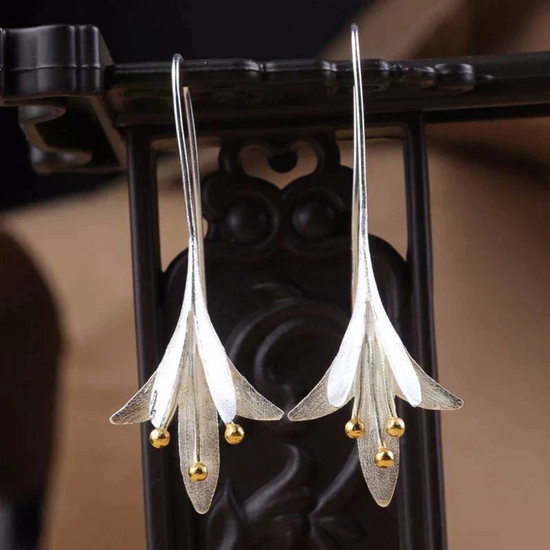 Boucles d'oreilles Fleur Argent